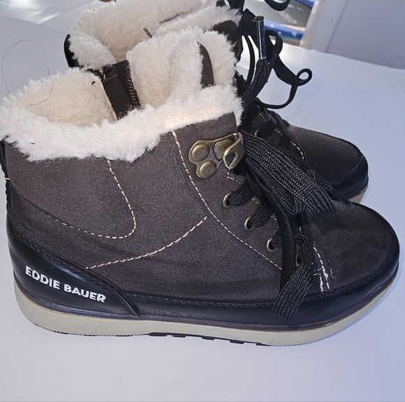 Eddie Bauer Boys Hiker Faux-Shearling Boots - Picture 7 of 9